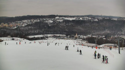 Horní část sjezdovky skiareálu Hlubočky