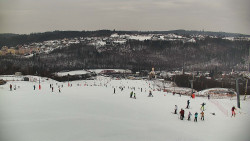 Horní část sjezdovky skiareálu Hlubočky