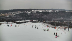 Horní část sjezdovky skiareálu Hlubočky