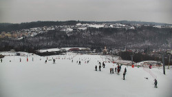 Horní část sjezdovky skiareálu Hlubočky