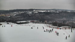 Horní část sjezdovky skiareálu Hlubočky