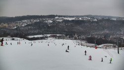 Horní část sjezdovky skiareálu Hlubočky