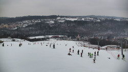 Horní část sjezdovky skiareálu Hlubočky