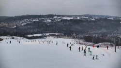 Horní část sjezdovky skiareálu Hlubočky