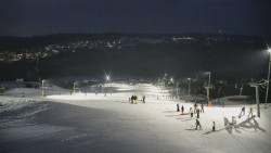 Horní část sjezdovky skiareálu Hlubočky