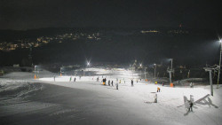 Horní část sjezdovky skiareálu Hlubočky