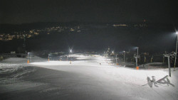 Horní část sjezdovky skiareálu Hlubočky