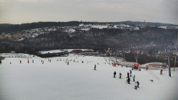 Horní část sjezdovky skiareálu Hlubočky