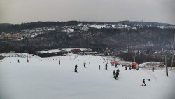 Horní část sjezdovky skiareálu Hlubočky