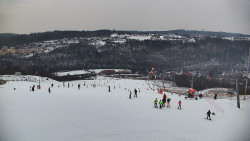 Horní část sjezdovky skiareálu Hlubočky