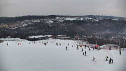 Horní část sjezdovky skiareálu Hlubočky