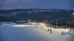 Horní část sjezdovky skiareálu Hlubočky