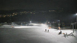 Horní část sjezdovky skiareálu Hlubočky