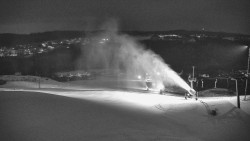 Horní část sjezdovky skiareálu Hlubočky