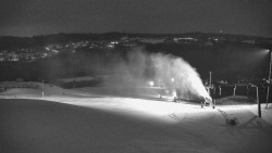 Horní část sjezdovky skiareálu Hlubočky