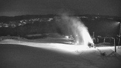 Horní část sjezdovky skiareálu Hlubočky