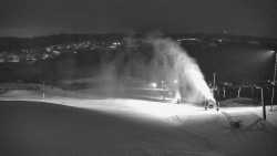 Horní část sjezdovky skiareálu Hlubočky