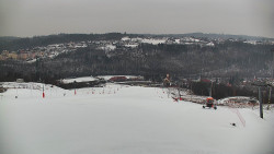 Horní část sjezdovky skiareálu Hlubočky