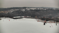 Horní část sjezdovky skiareálu Hlubočky