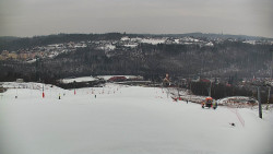Horní část sjezdovky skiareálu Hlubočky