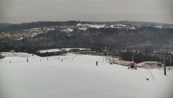 Horní část sjezdovky skiareálu Hlubočky