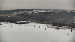 Horní část sjezdovky skiareálu Hlubočky