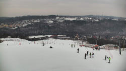 Horní část sjezdovky skiareálu Hlubočky