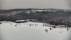 Horní část sjezdovky skiareálu Hlubočky