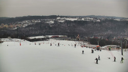 Horní část sjezdovky skiareálu Hlubočky