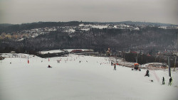 Horní část sjezdovky skiareálu Hlubočky