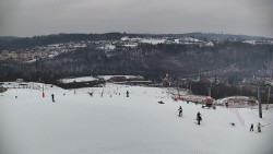 Horní část sjezdovky skiareálu Hlubočky