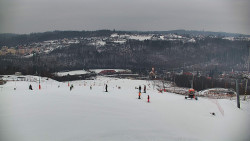 Horní část sjezdovky skiareálu Hlubočky