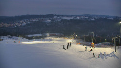 Horní část sjezdovky skiareálu Hlubočky