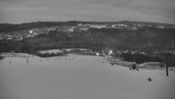 Horní část sjezdovky skiareálu Hlubočky