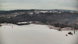 Horní část sjezdovky skiareálu Hlubočky