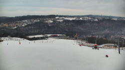 Horní část sjezdovky skiareálu Hlubočky