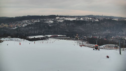 Horní část sjezdovky skiareálu Hlubočky