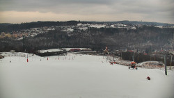 Horní část sjezdovky skiareálu Hlubočky