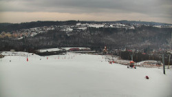 Horní část sjezdovky skiareálu Hlubočky
