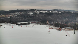 Horní část sjezdovky skiareálu Hlubočky