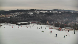 Horní část sjezdovky skiareálu Hlubočky