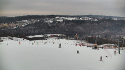 Horní část sjezdovky skiareálu Hlubočky