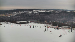 Horní část sjezdovky skiareálu Hlubočky