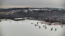 Horní část sjezdovky skiareálu Hlubočky