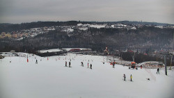 Horní část sjezdovky skiareálu Hlubočky