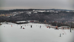 Horní část sjezdovky skiareálu Hlubočky