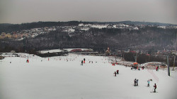 Horní část sjezdovky skiareálu Hlubočky