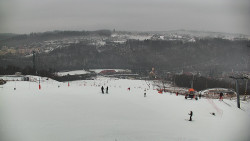 Horní část sjezdovky skiareálu Hlubočky