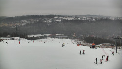 Horní část sjezdovky skiareálu Hlubočky