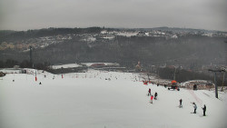 Horní část sjezdovky skiareálu Hlubočky